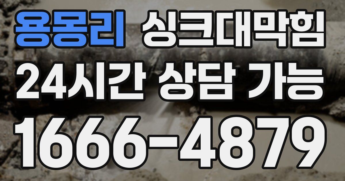 용몽리 싱크대 뚫기