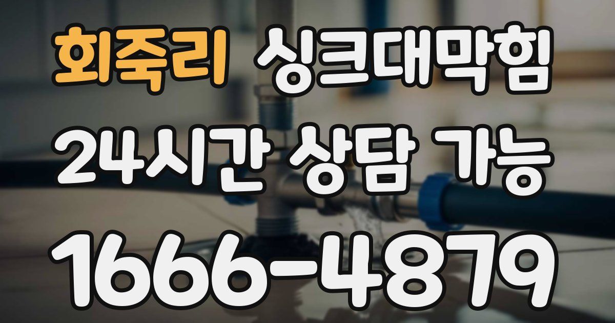 회죽리 싱크대 뚫기