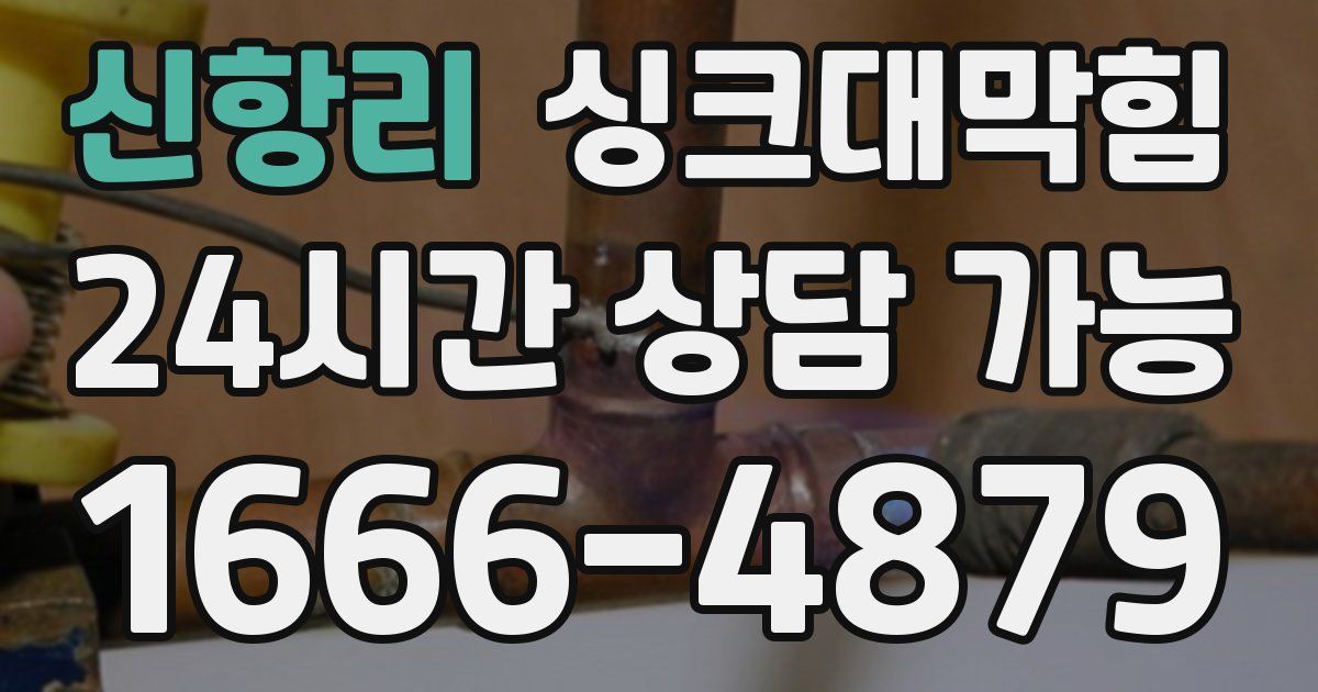 신항리 싱크대 뚫기