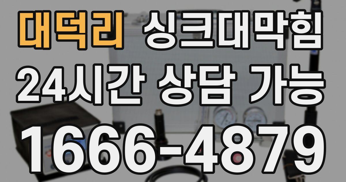 대덕리 싱크대 뚫기