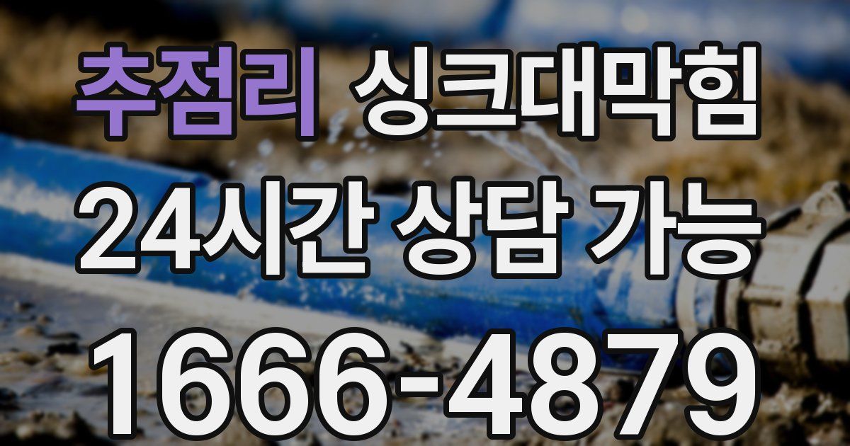 추점리 싱크대 뚫기