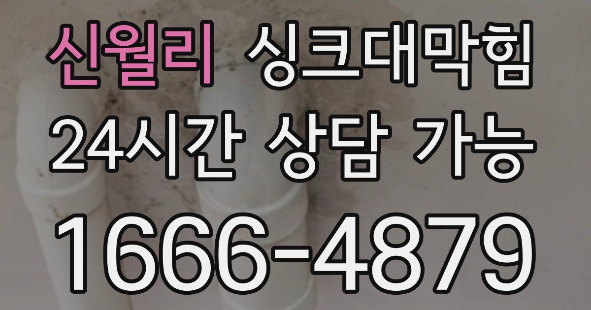 신월리 싱크대 뚫기