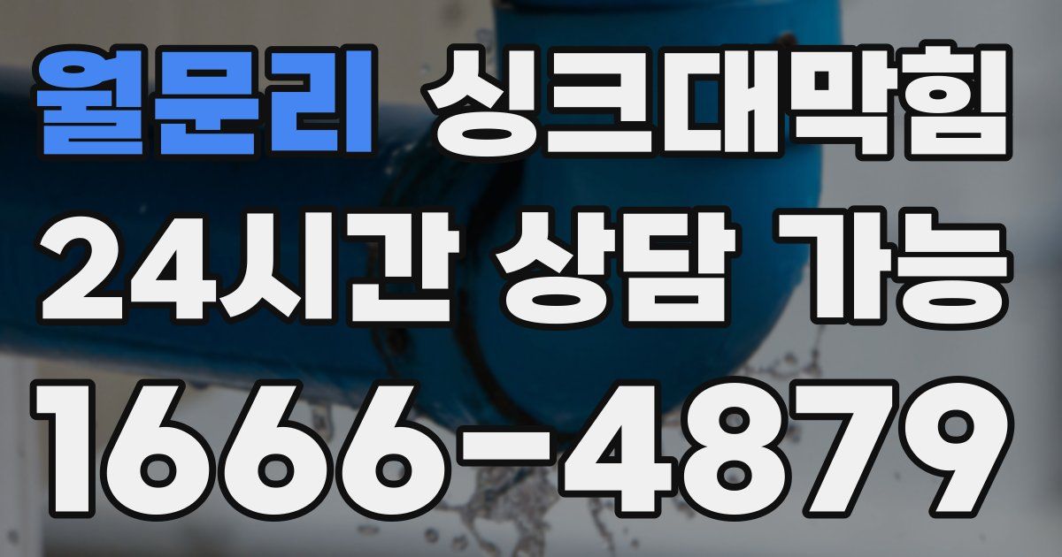 월문리 싱크대 뚫기