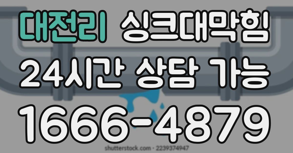 대전리 싱크대 뚫기
