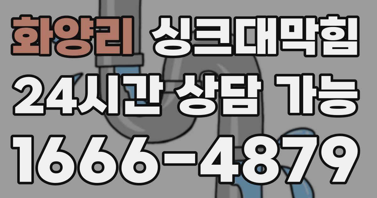 화양리 싱크대 뚫기