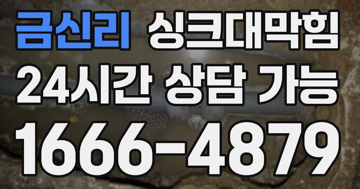 금신리 싱크대 뚫기