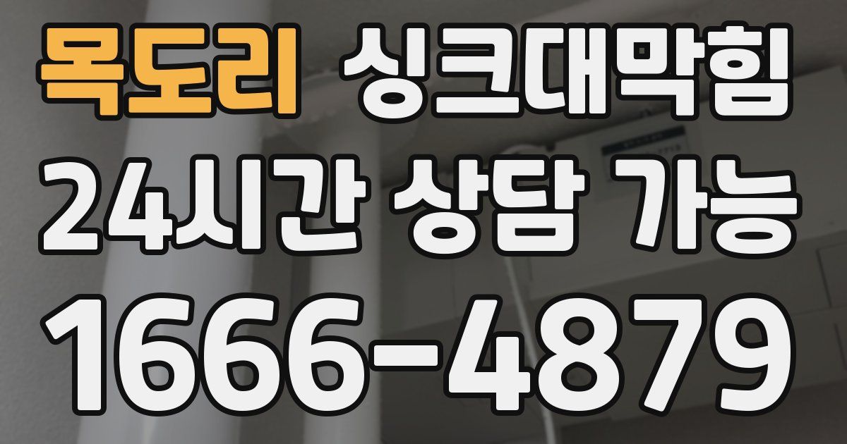 목도리 싱크대 뚫기