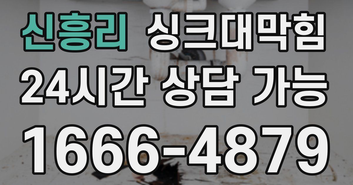 신흥리 싱크대 뚫기