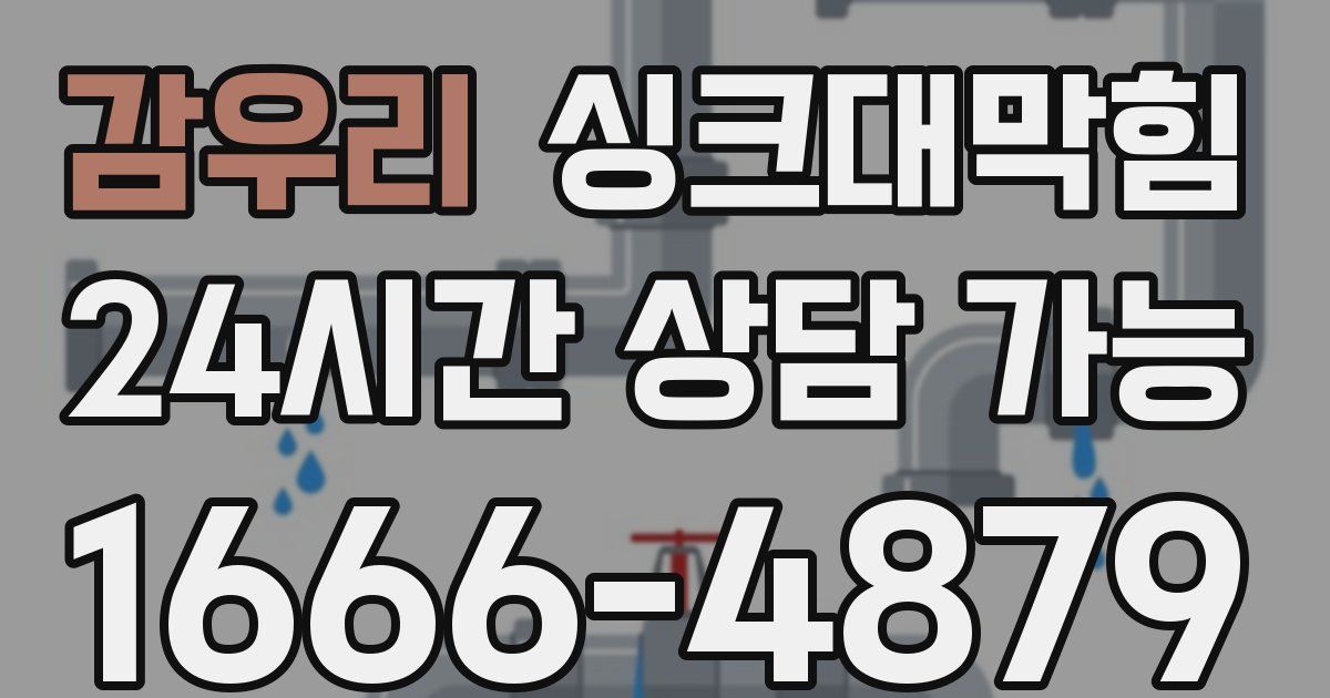 감우리 싱크대 뚫기