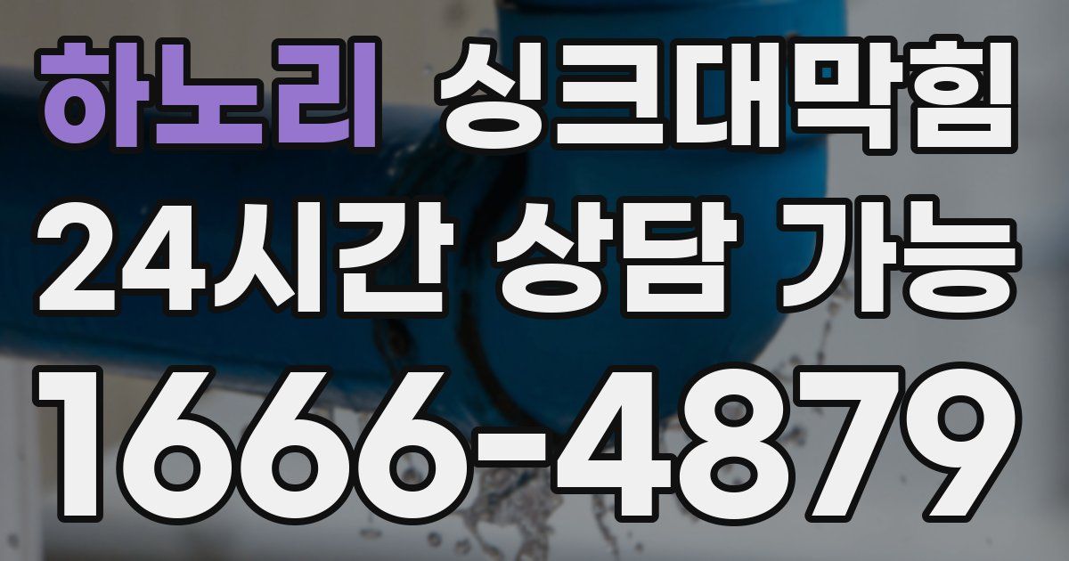 하노리 싱크대 뚫기