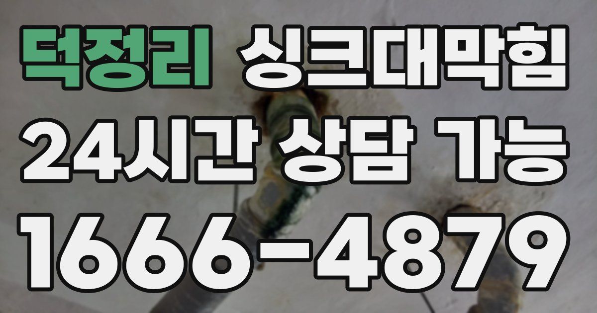 덕정리 싱크대 뚫기