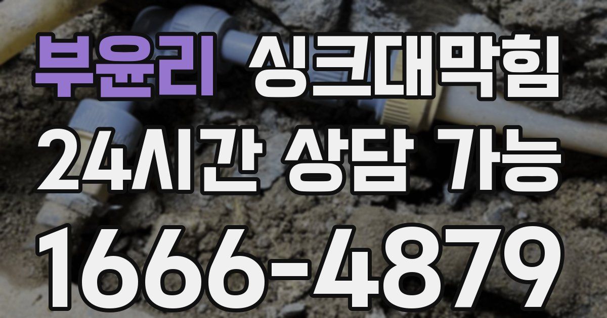 부윤리 싱크대 뚫기