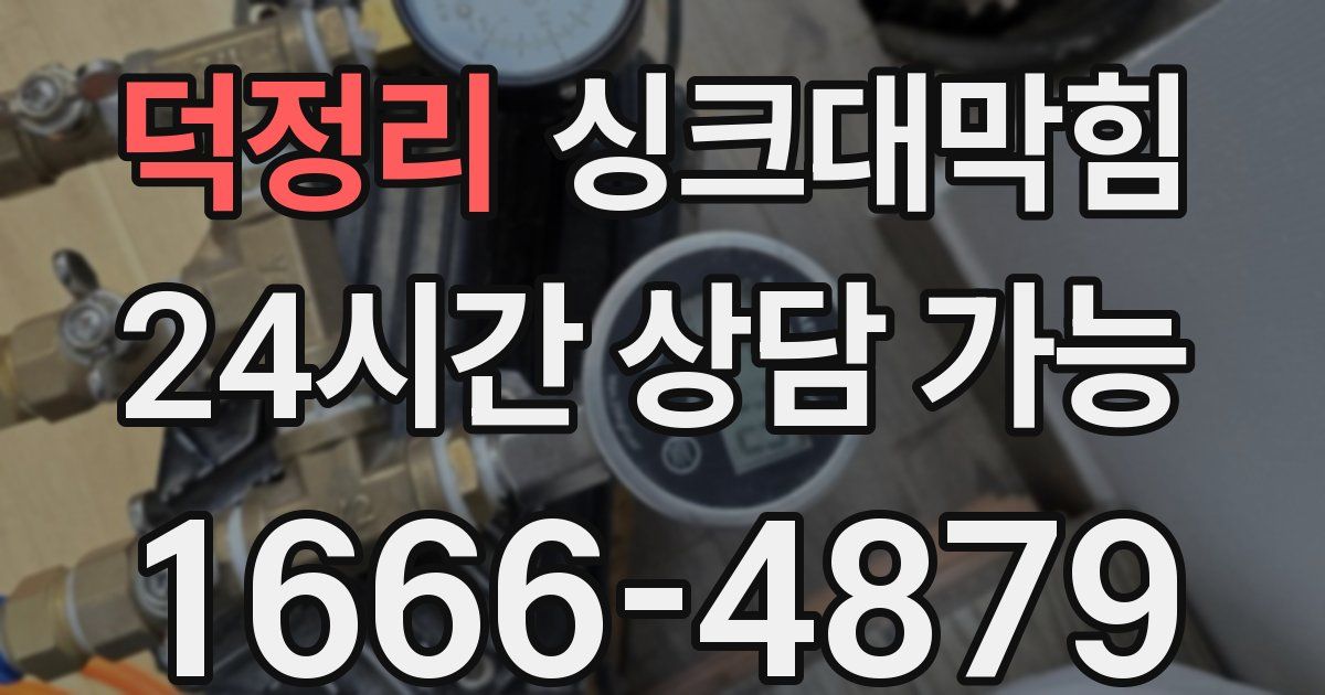 덕정리 싱크대 뚫기