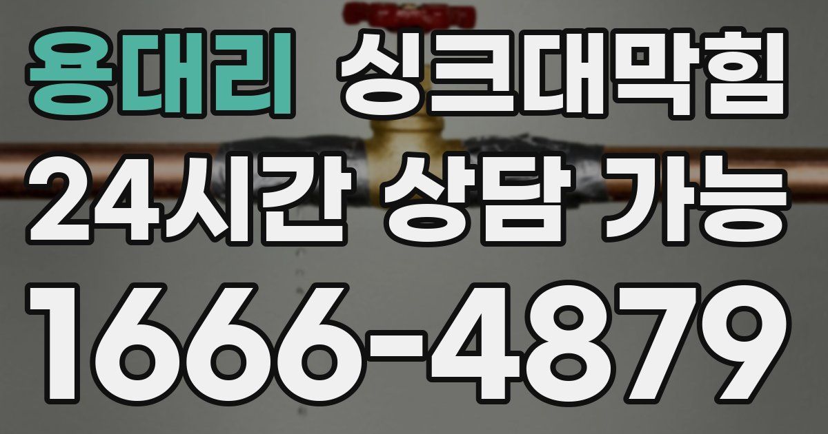 용대리 싱크대 뚫기