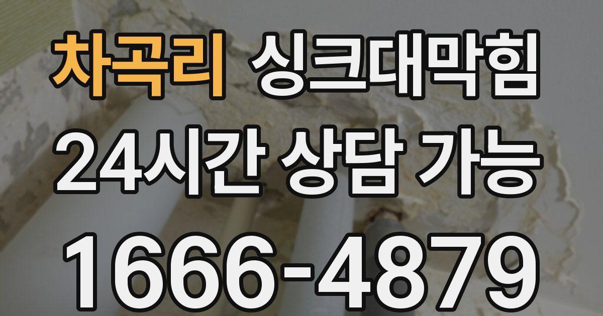 차곡리 싱크대 뚫기