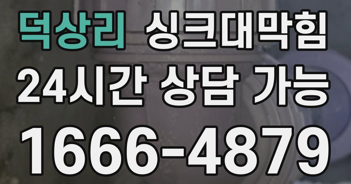 덕상리 싱크대 뚫기