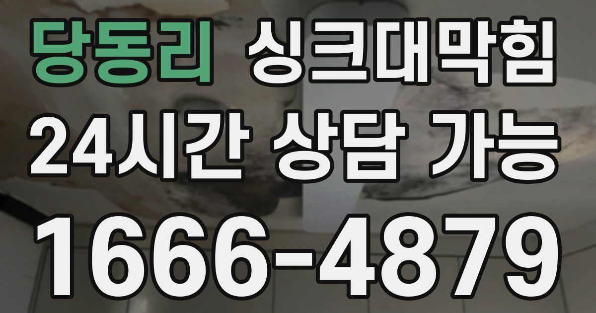 당동리 싱크대 뚫기