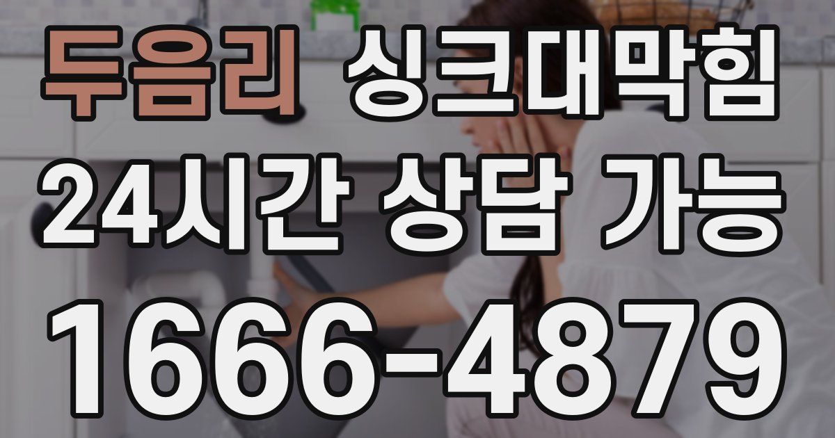 두음리 싱크대 뚫기