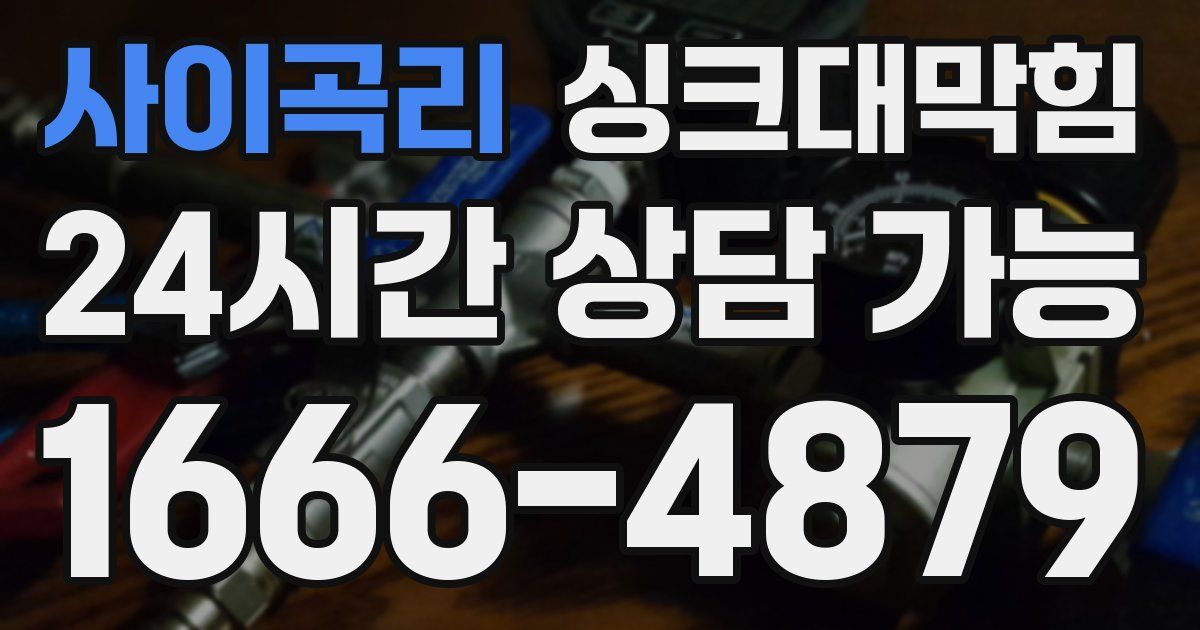 사이곡리 싱크대 뚫기