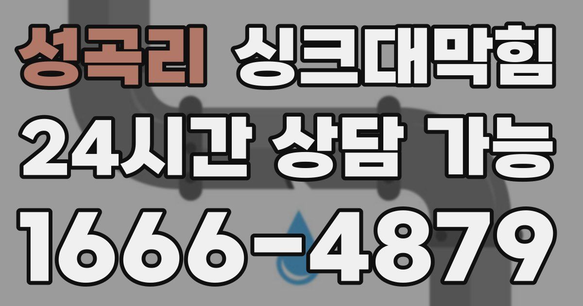 성곡리 싱크대 뚫기
