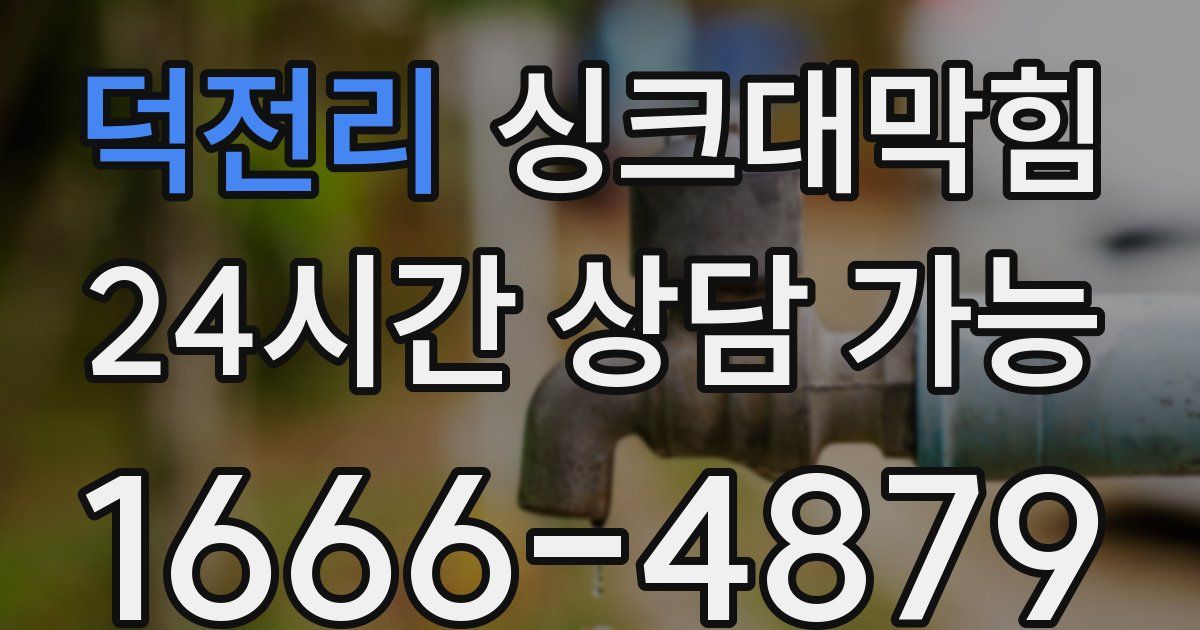 덕전리 싱크대 뚫기