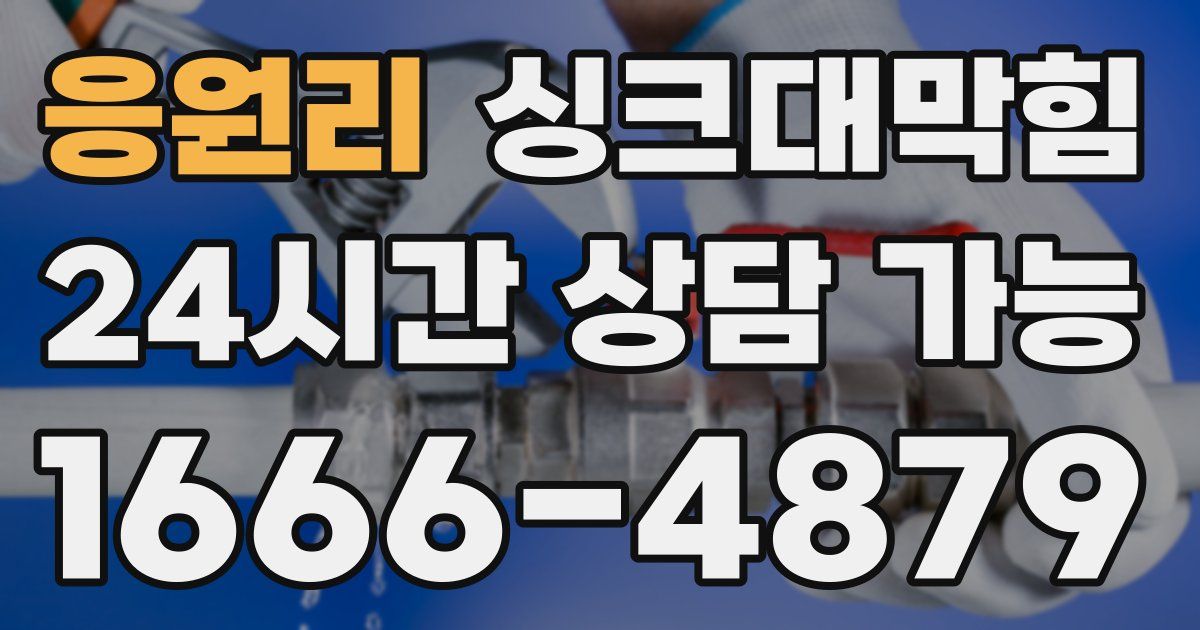 응원리 싱크대 뚫기