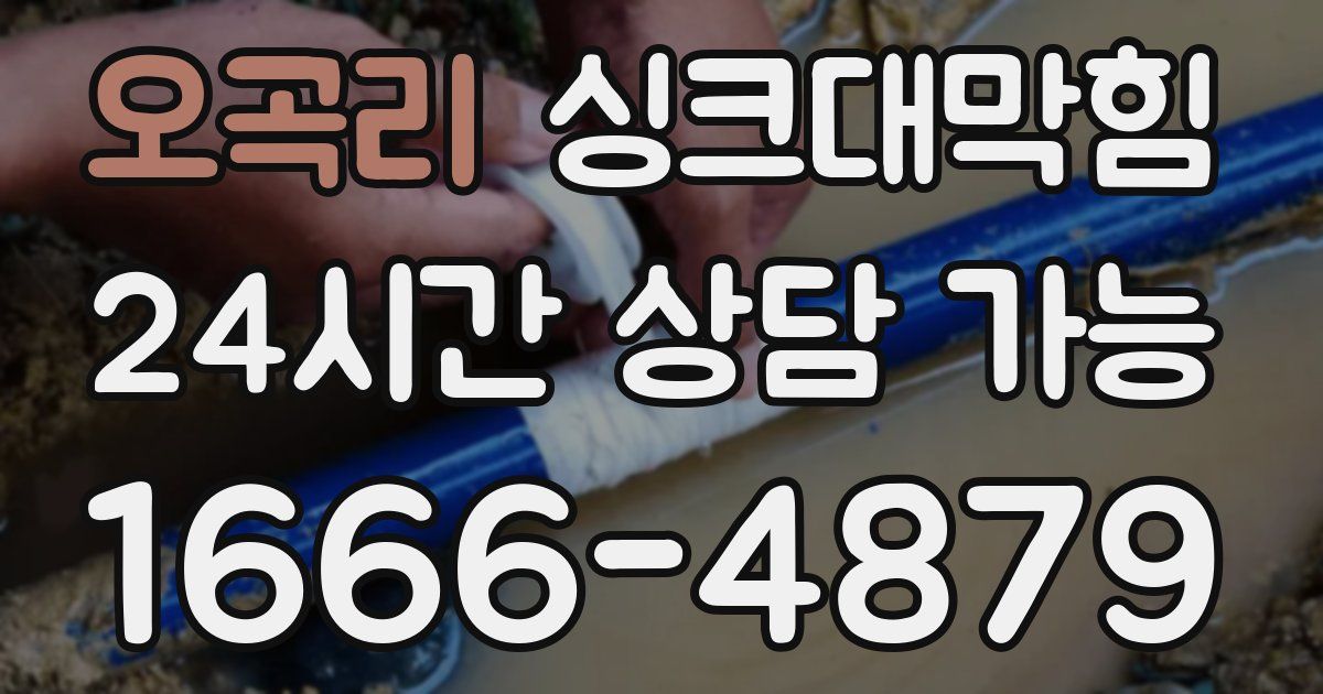 오곡리 싱크대 뚫기