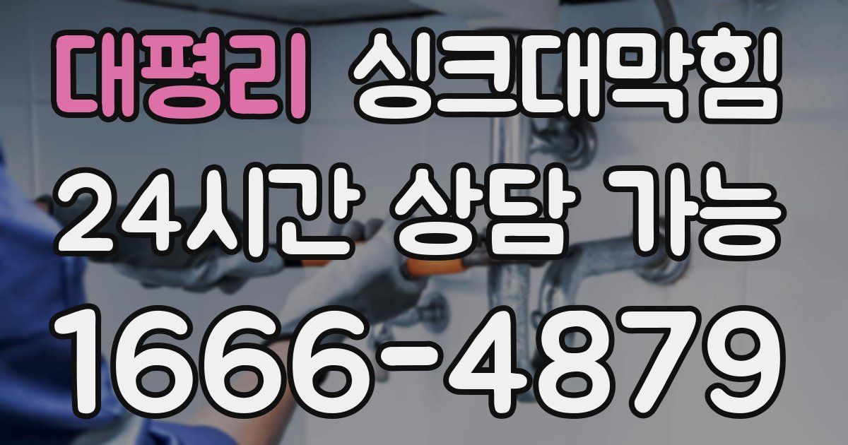 대평리 싱크대 뚫기