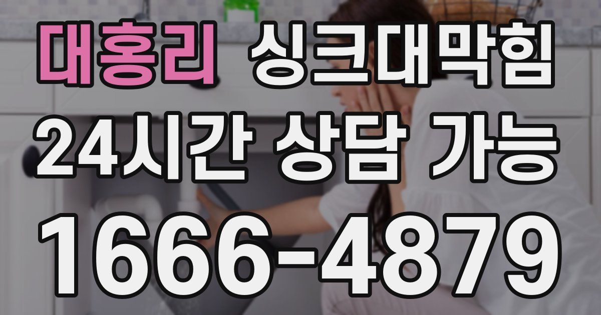 대홍리 싱크대 뚫기