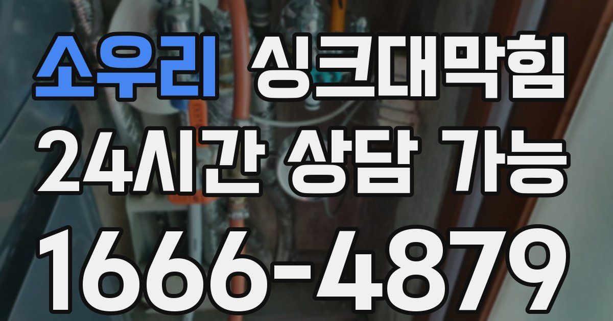 소우리 싱크대 뚫기