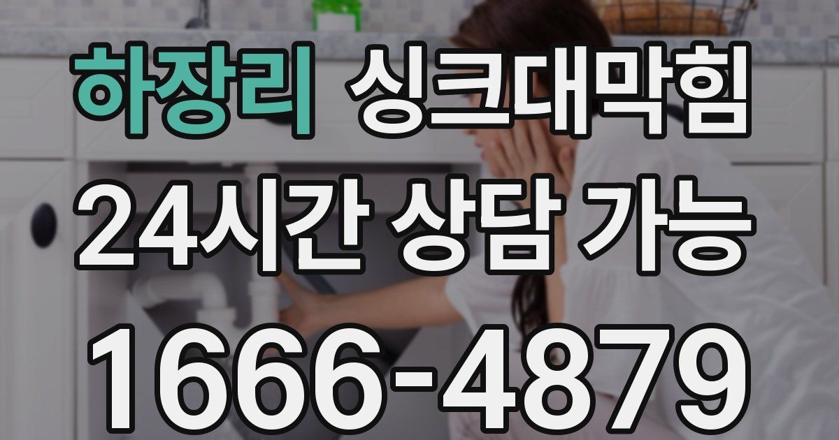 하장리 싱크대 뚫기