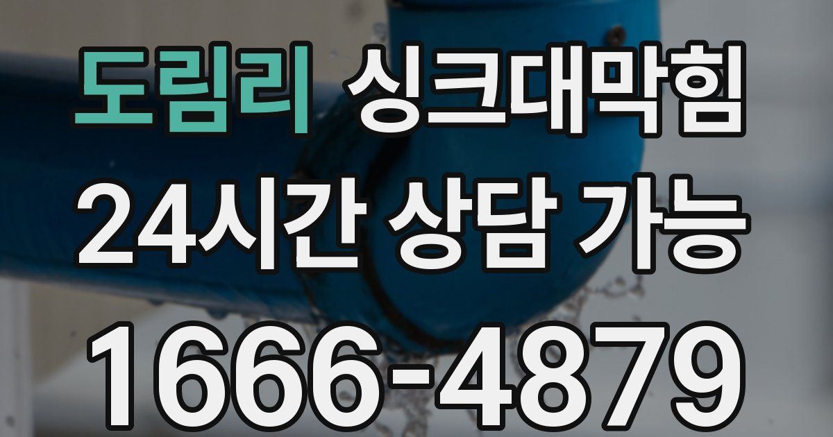 도림리 싱크대 뚫기