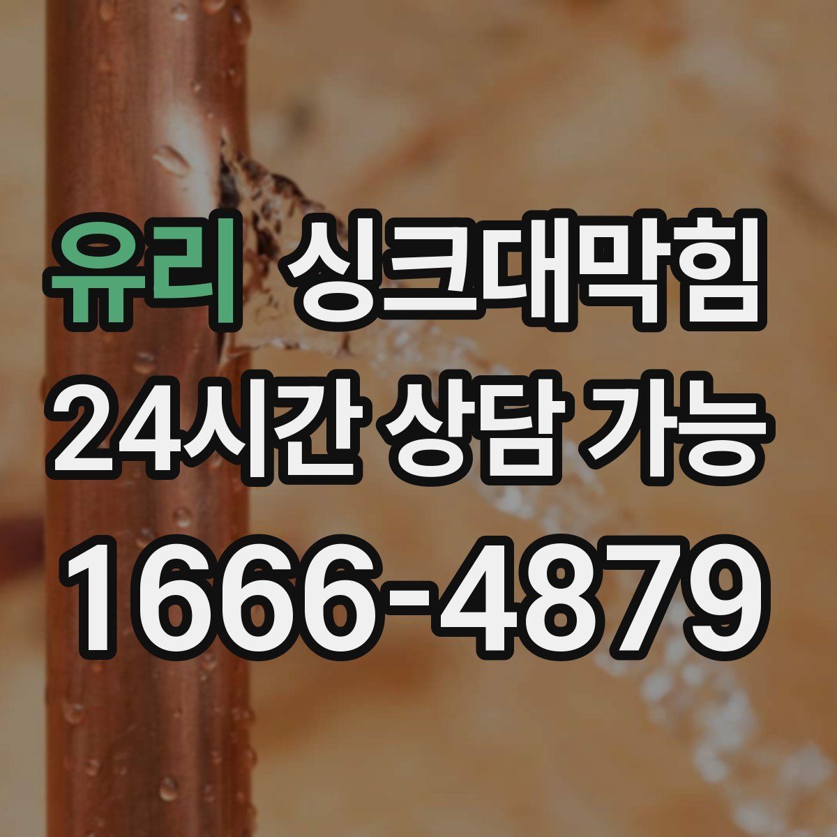 유리 싱크대막힘