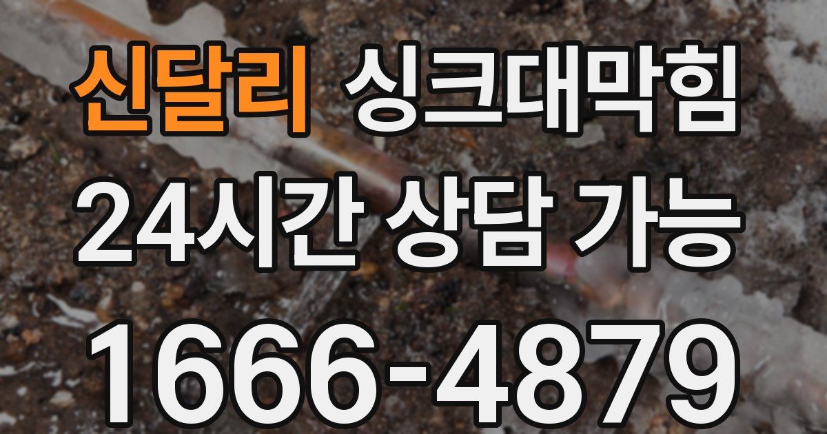신달리 싱크대 뚫기
