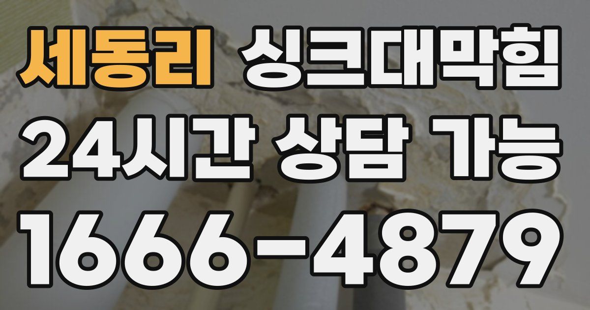 세동리 싱크대 뚫기