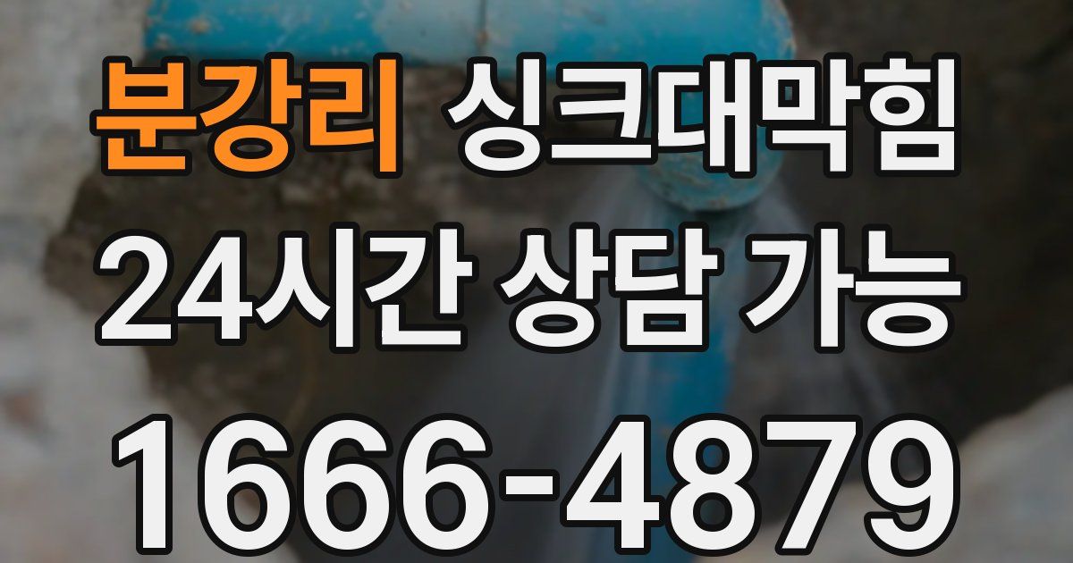 분강리 싱크대 뚫기