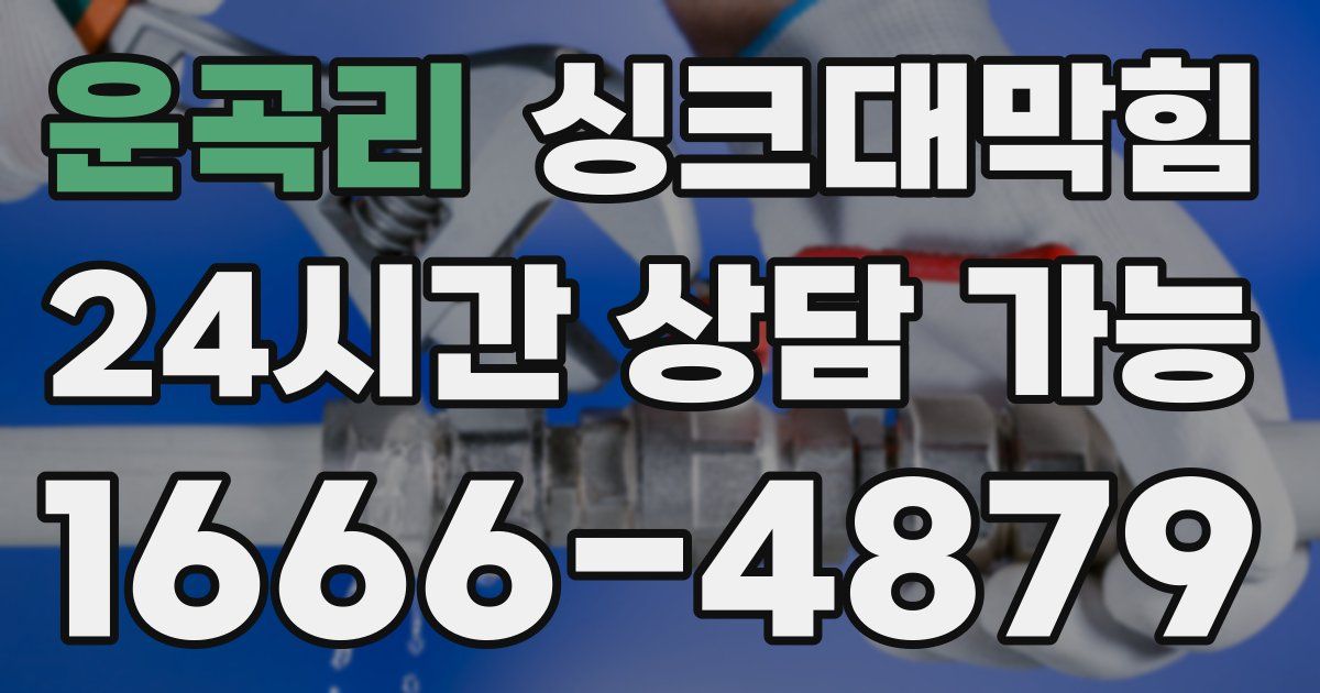 운곡리 싱크대 뚫기