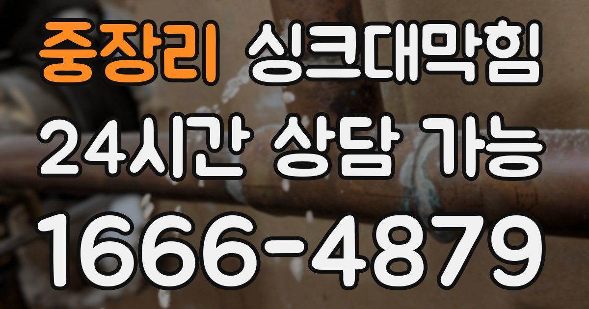 중장리 싱크대 뚫기