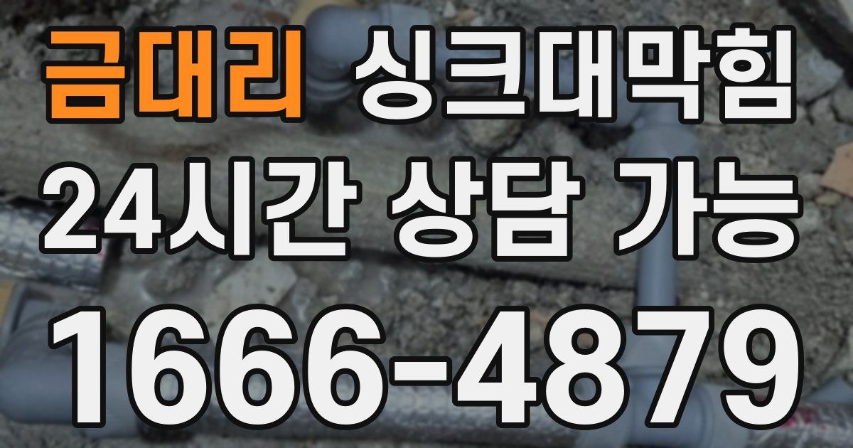 금대리 싱크대 뚫기