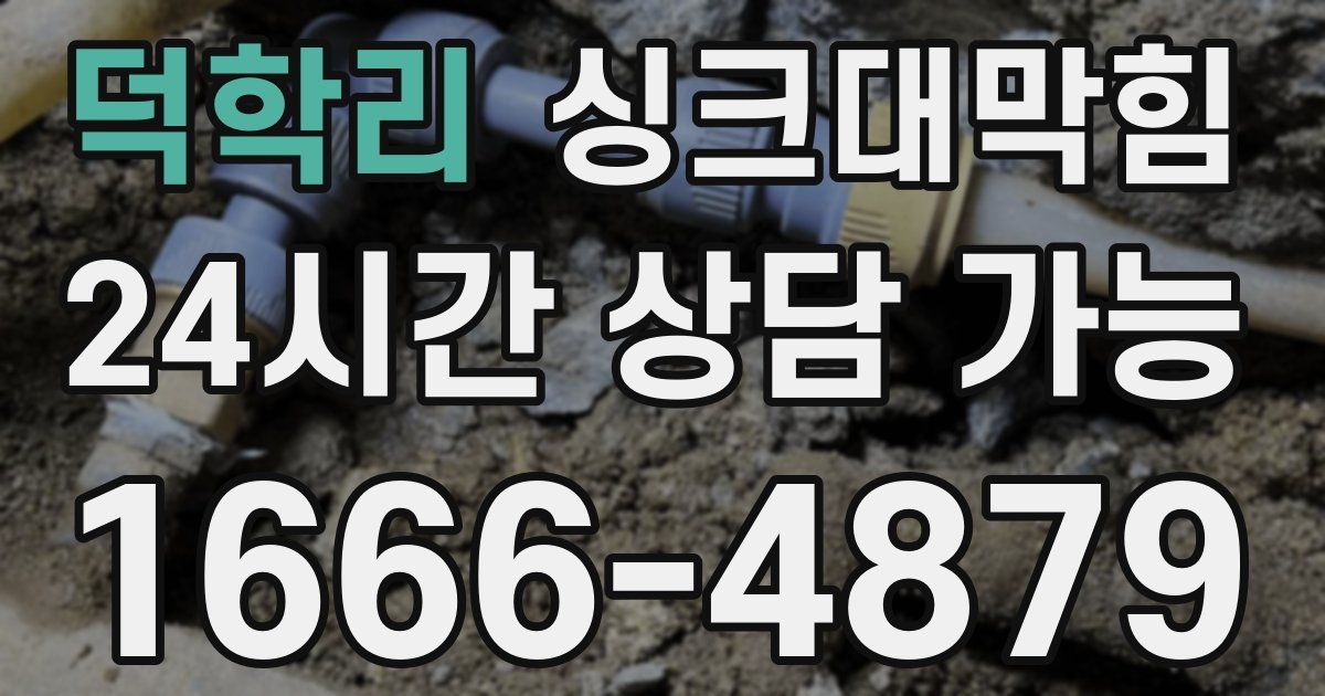 덕학리 싱크대 뚫기