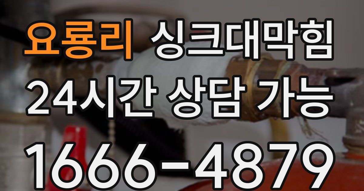 요룡리 싱크대 뚫기