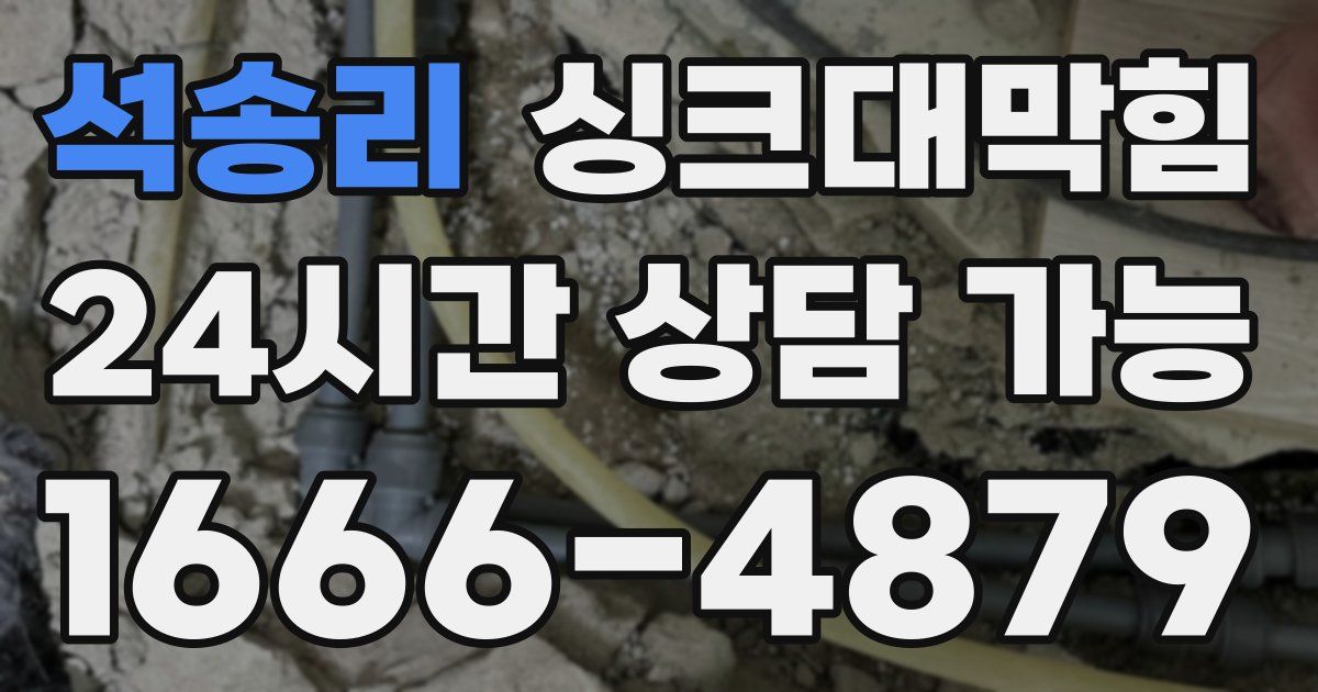 석송리 싱크대 뚫기