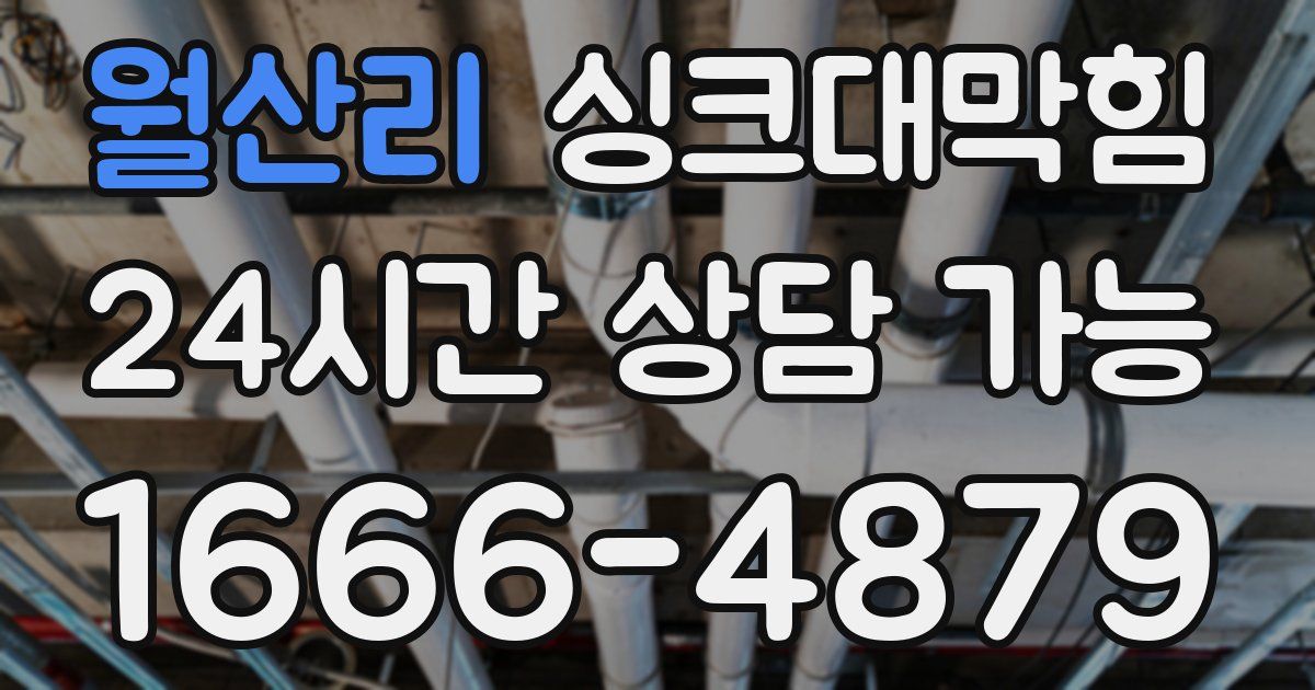 월산리 싱크대 뚫기