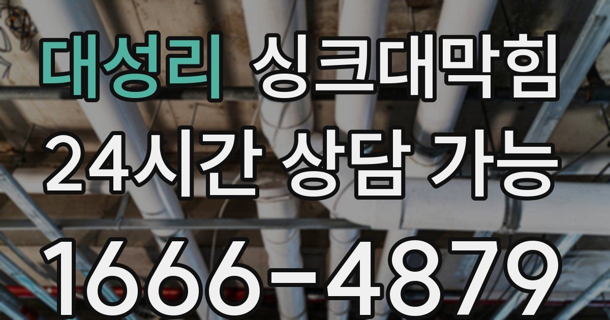 대성리 싱크대 뚫기