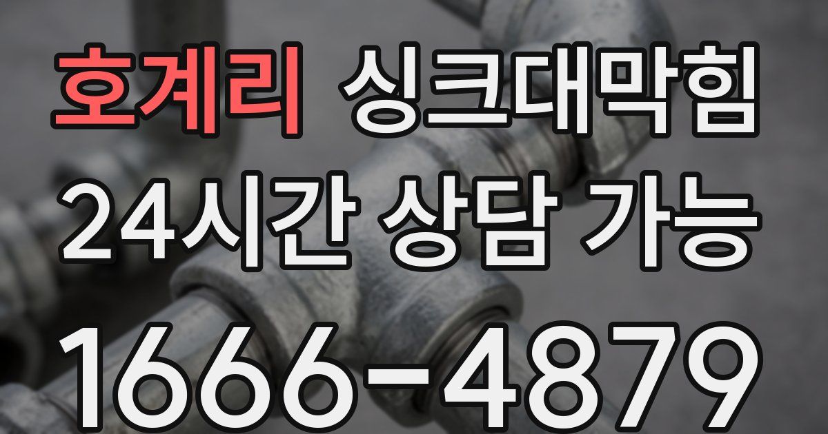 호계리 싱크대 뚫기