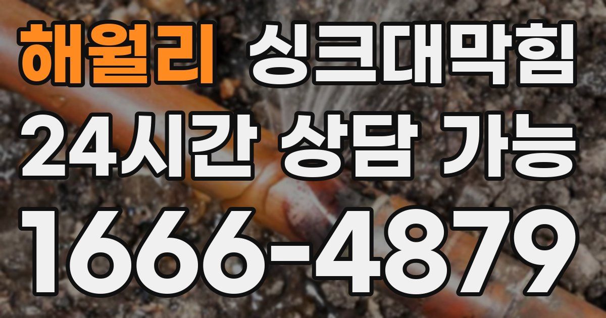 해월리 싱크대 뚫기