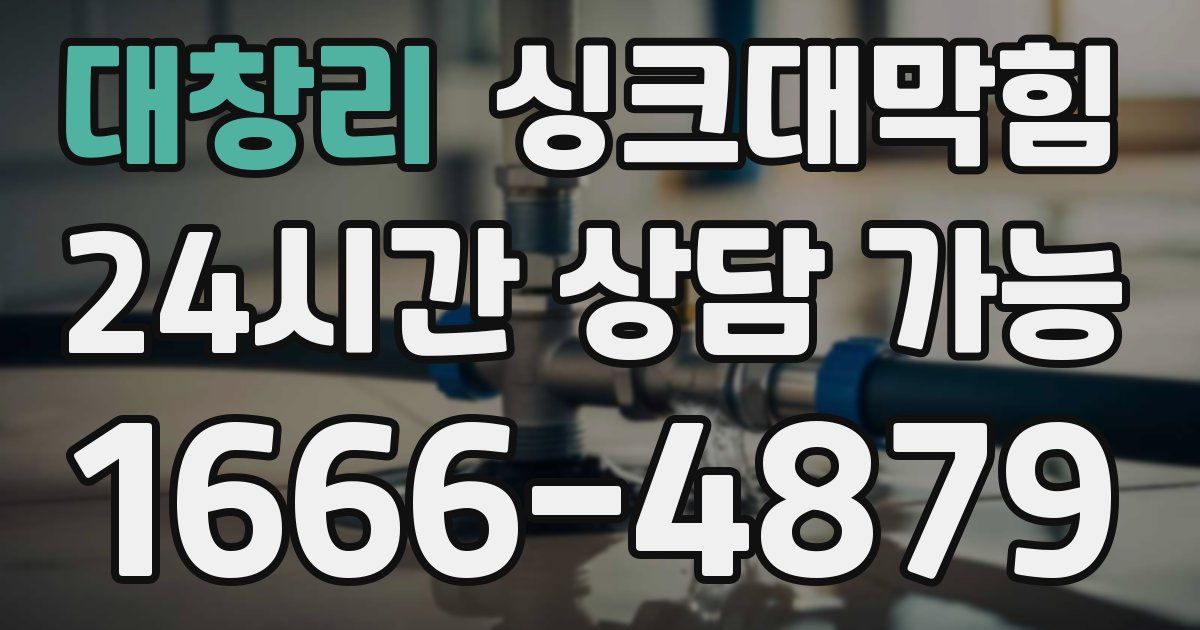 대창리 싱크대 뚫기