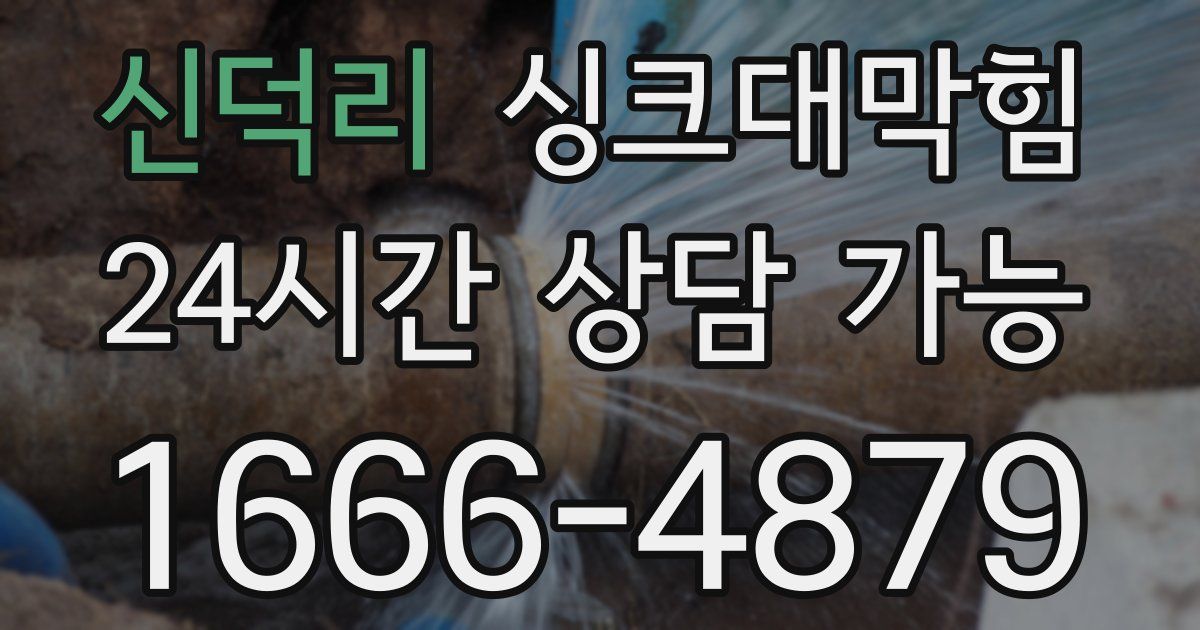 신덕리 싱크대 뚫기