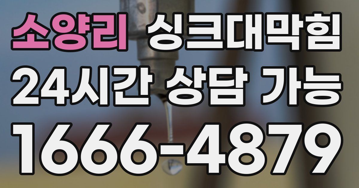 소양리 싱크대 뚫기