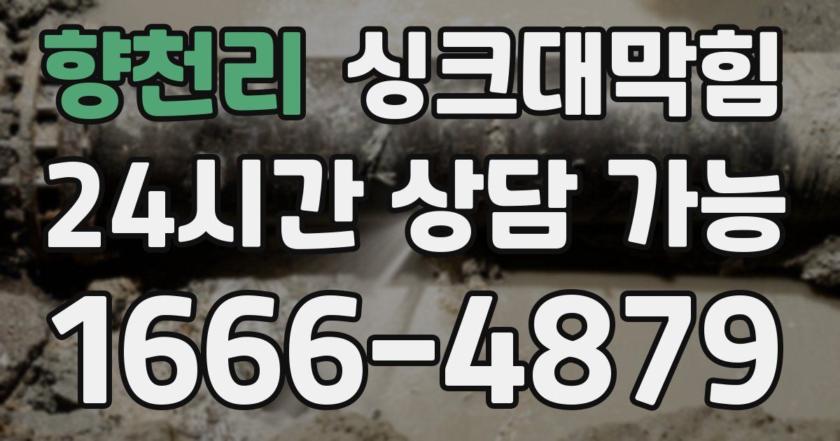 향천리 싱크대 뚫기